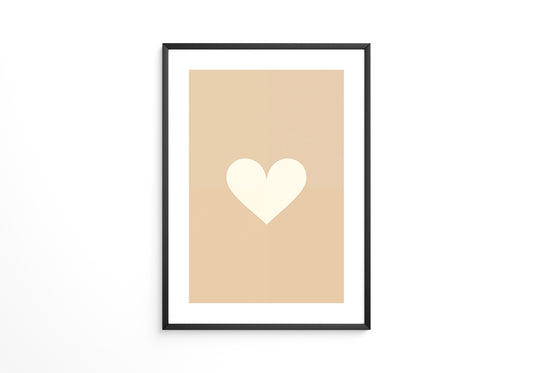 Herz Minimalismus Beige