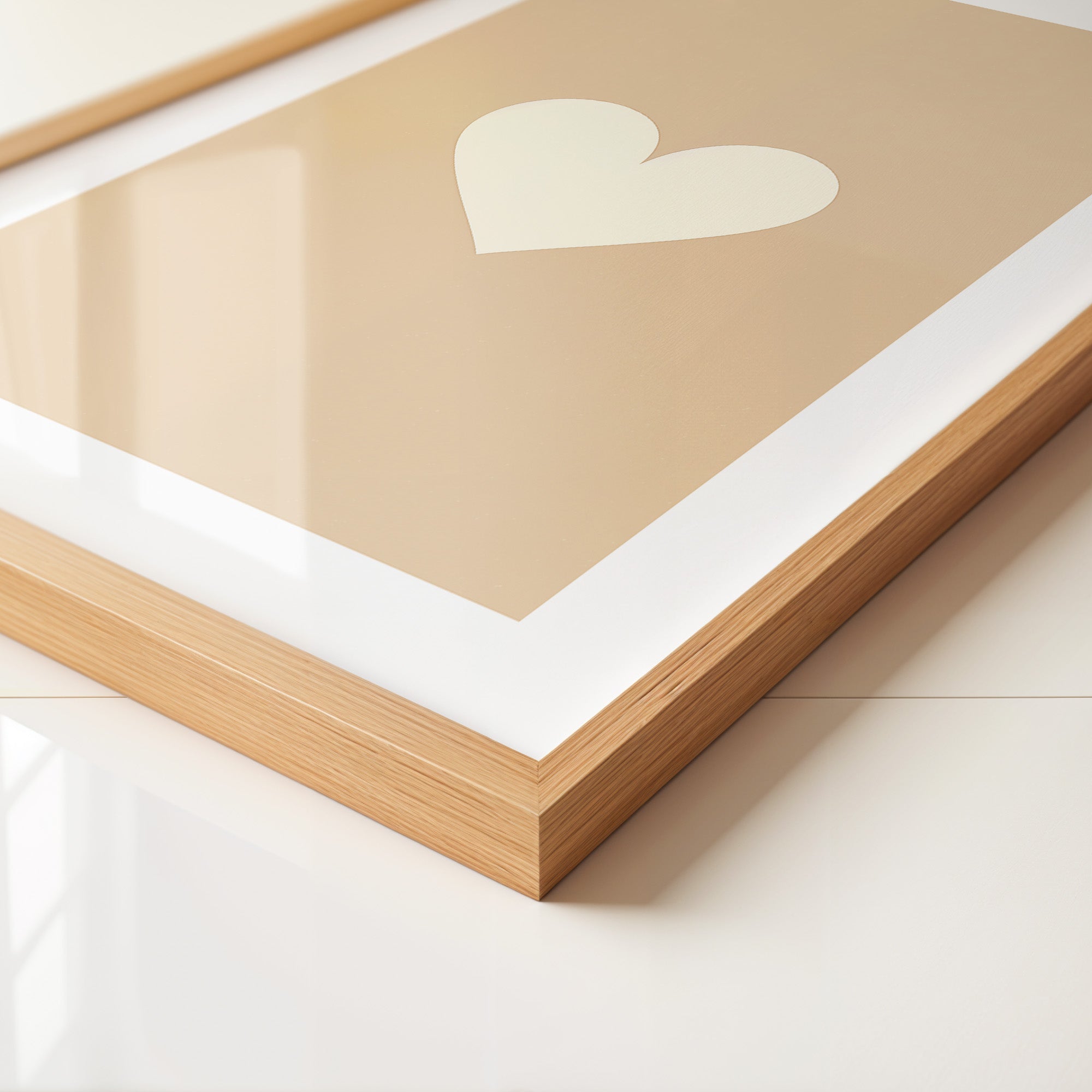 Herz Minimalismus Beige