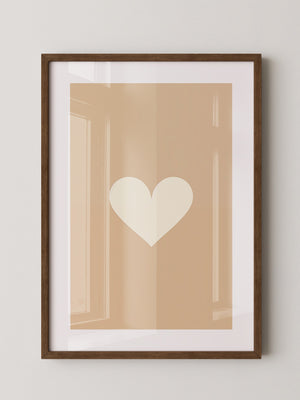 Herz Minimalismus Beige