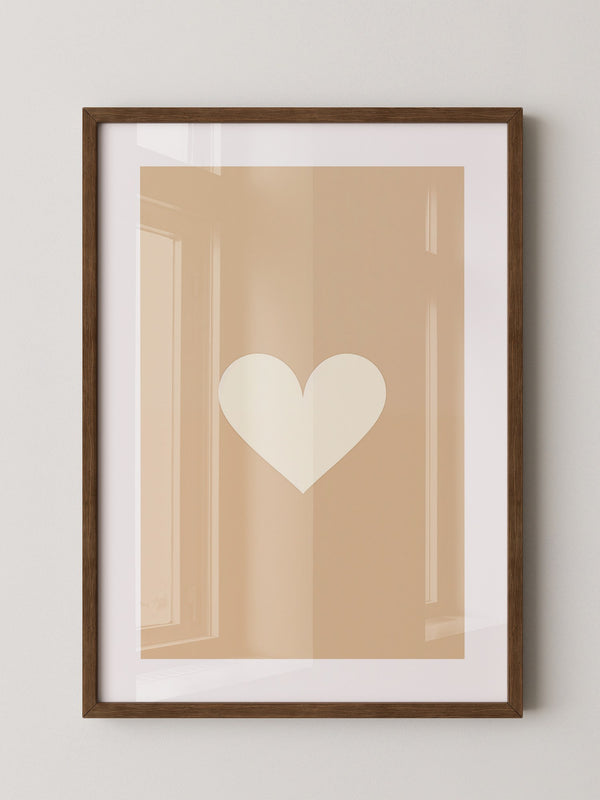 Herz Minimalismus Beige