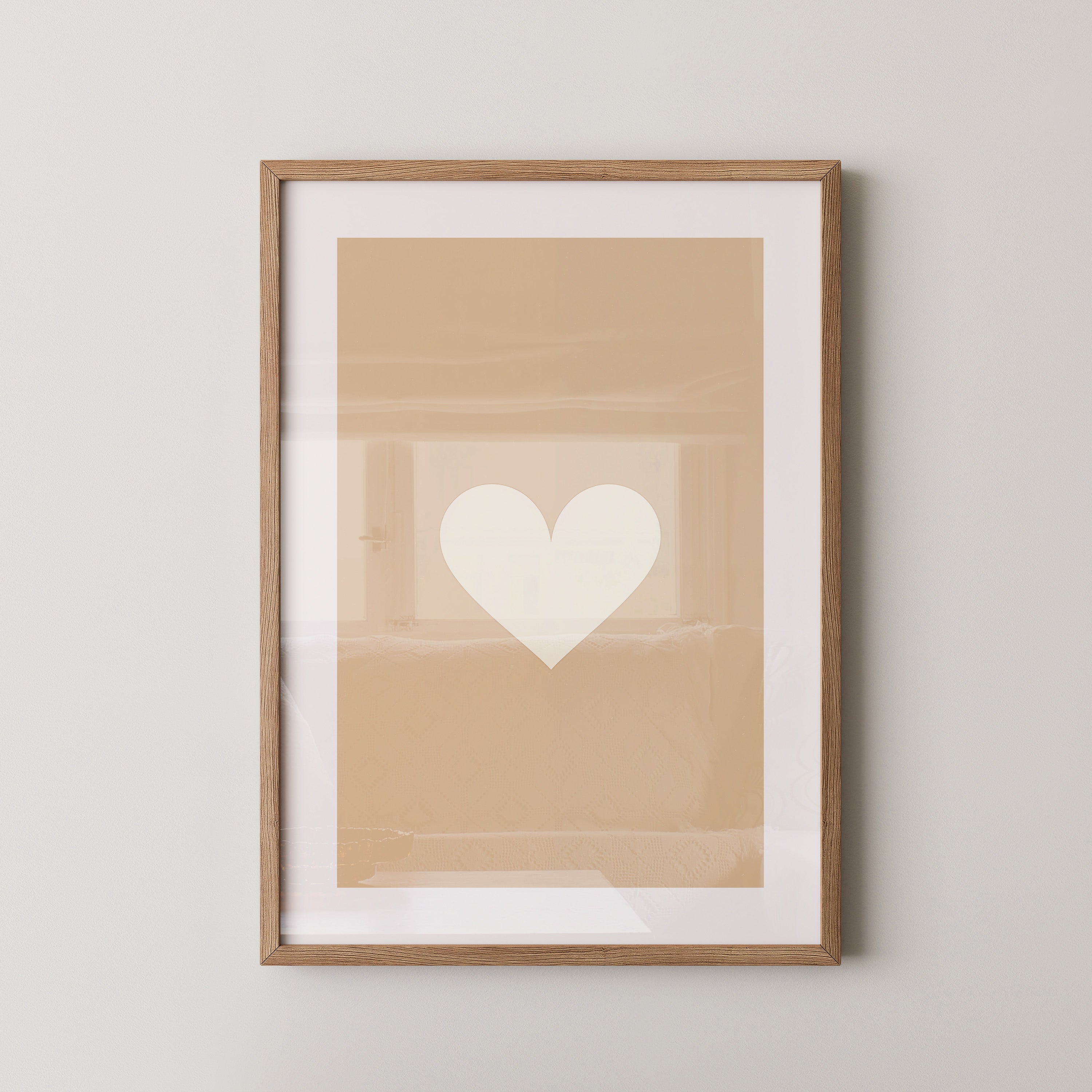 Herz Minimalismus Beige