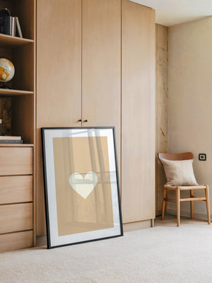 Herz Minimalismus Beige