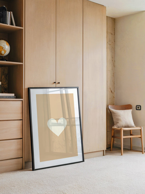 Herz Minimalismus Beige