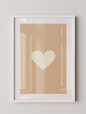 Herz Minimalismus Beige