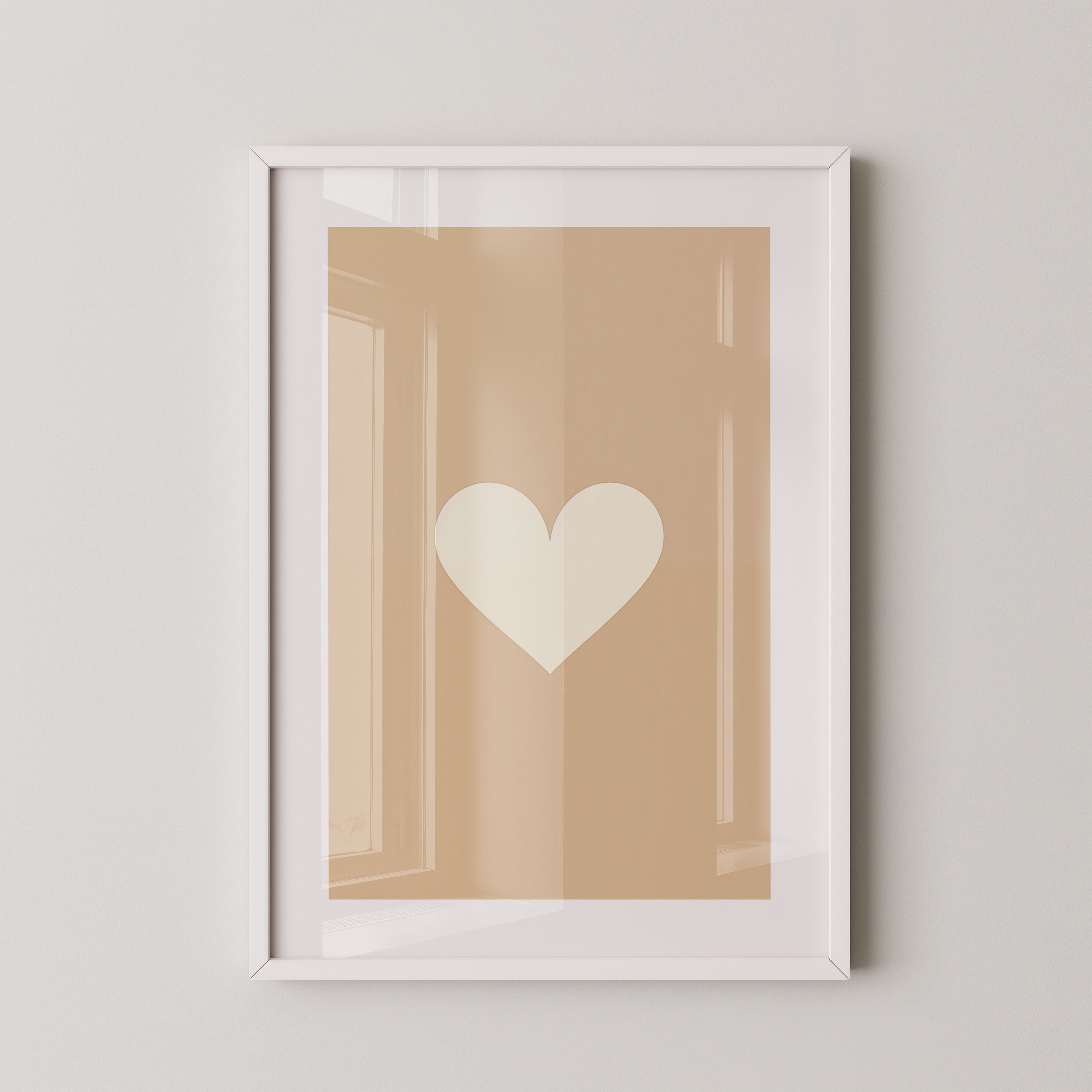 Herz Minimalismus Beige