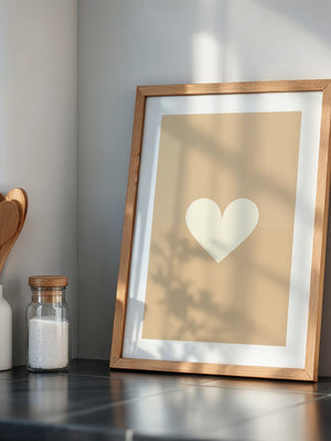 Herz Minimalismus Beige