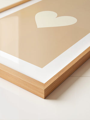 Herz Minimalismus Beige