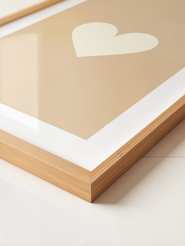 Herz Minimalismus Beige