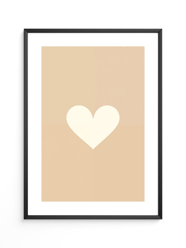 Herz Minimalismus Beige