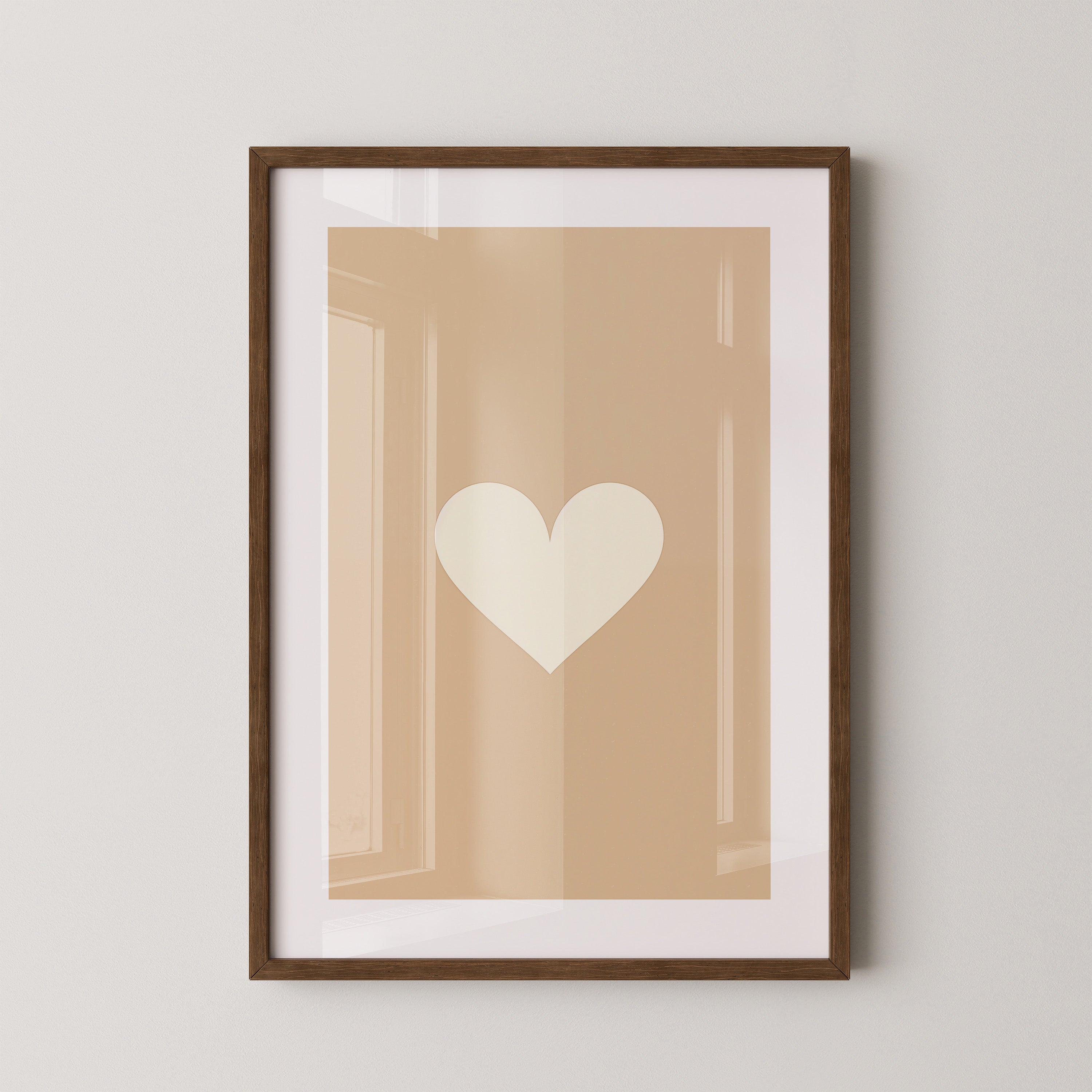 Herz Minimalismus Beige