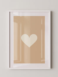 Herz Minimalismus Beige