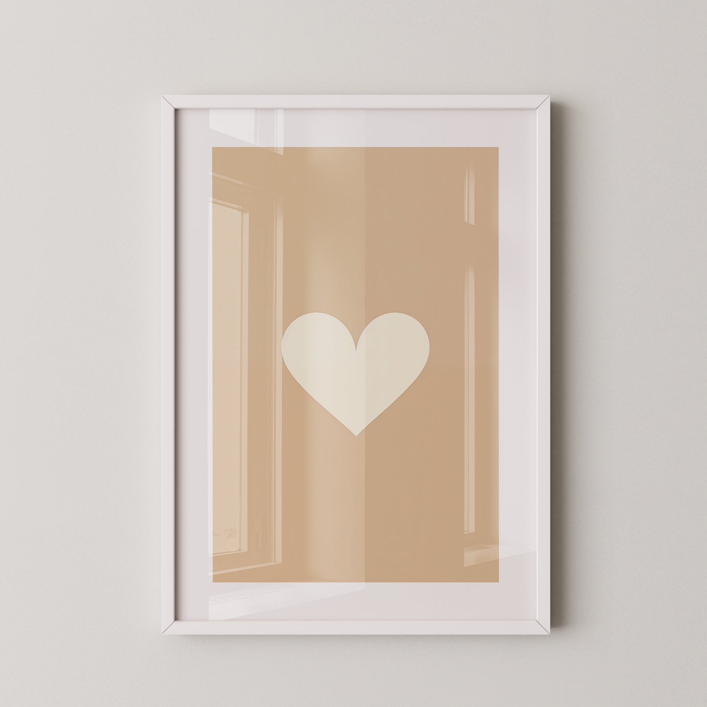 Herz Minimalismus Beige