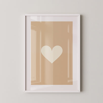 Herz Minimalismus Beige