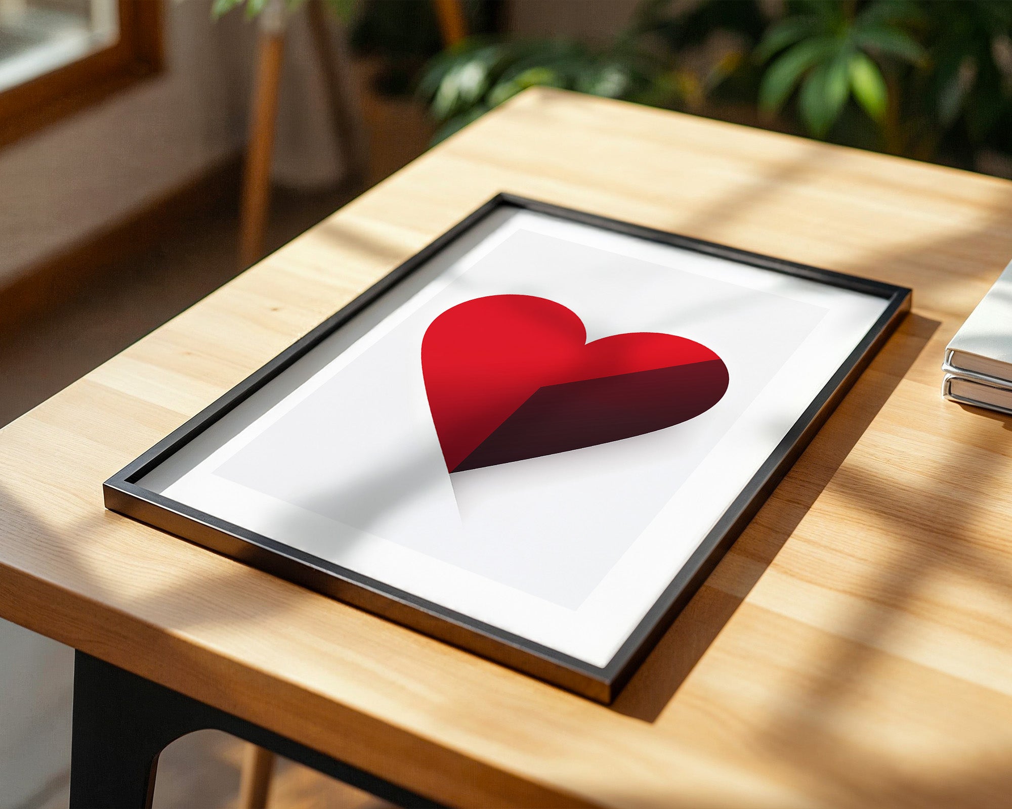 Rotes Herz Schatteneffekt