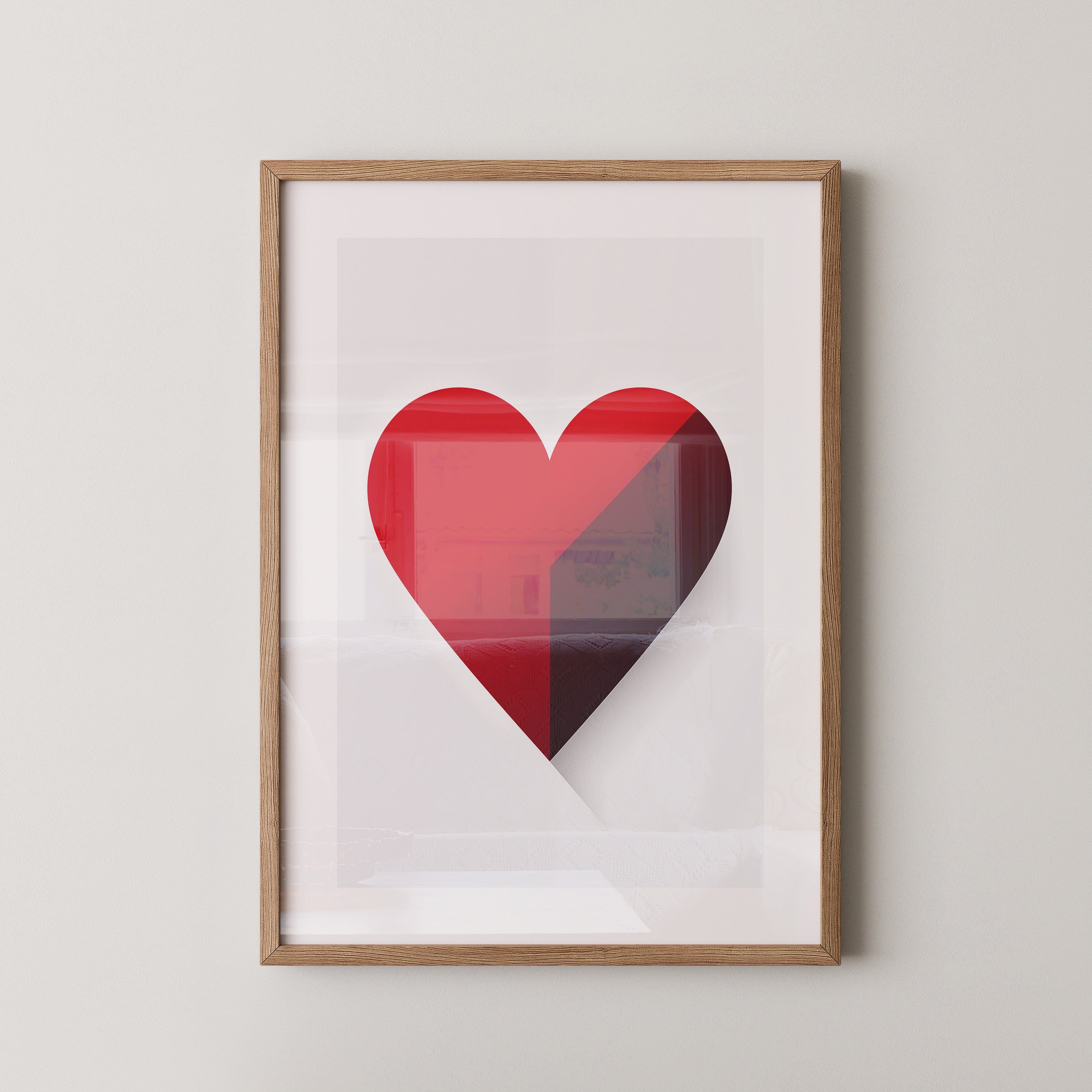 Rotes Herz Schatteneffekt