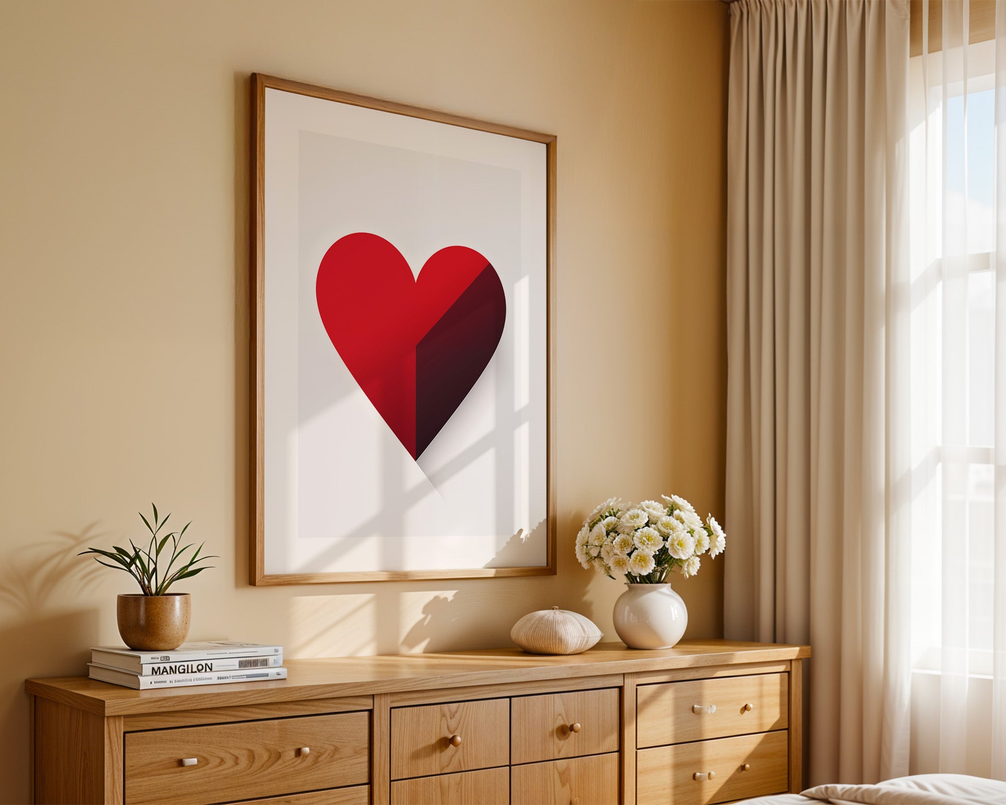 Rotes Herz Schatteneffekt