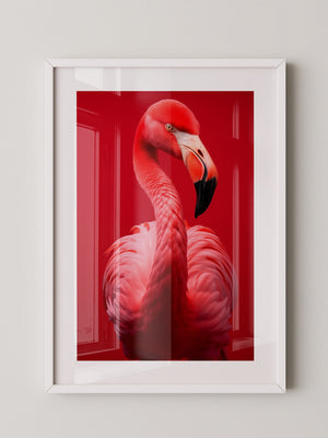 Flamingo Rot Portrait