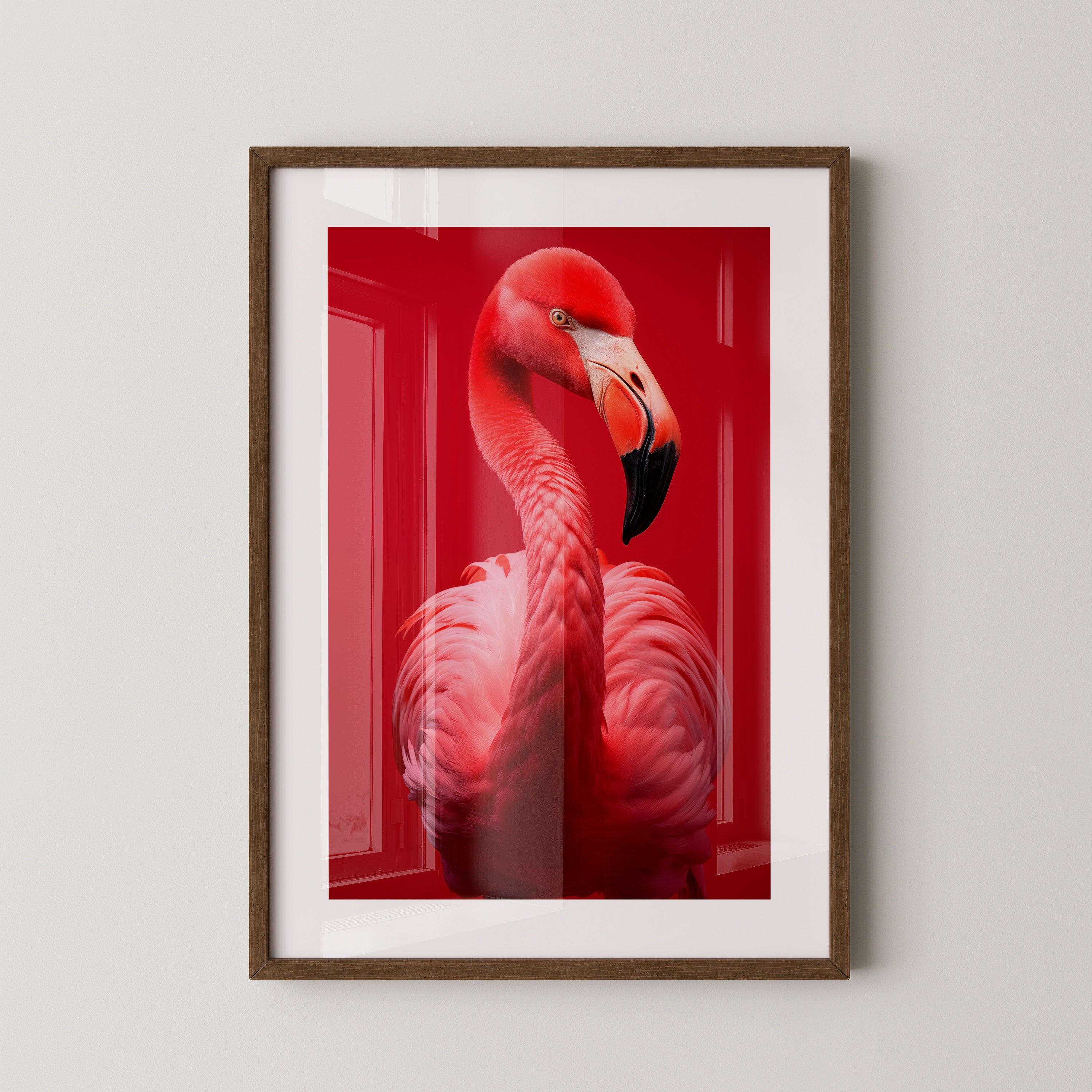 Flamingo Rot Portrait