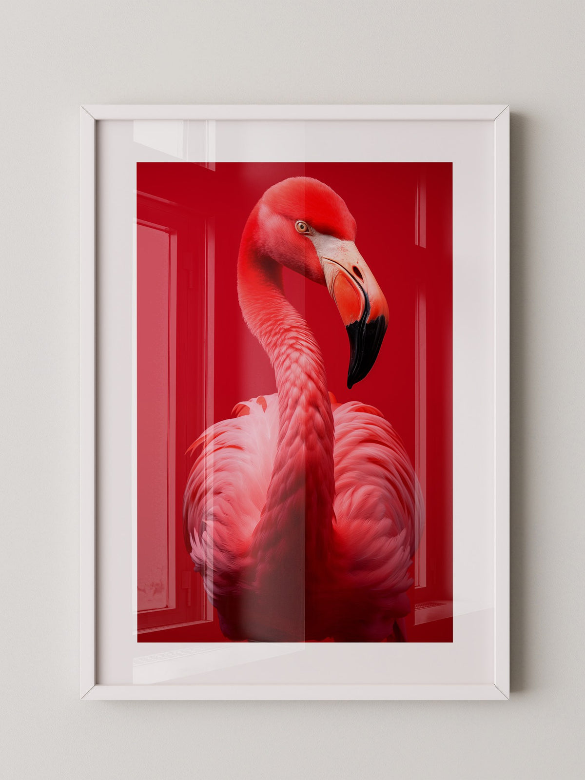 Flamingo Rot Portrait