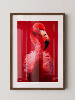 Flamingo Rot Portrait