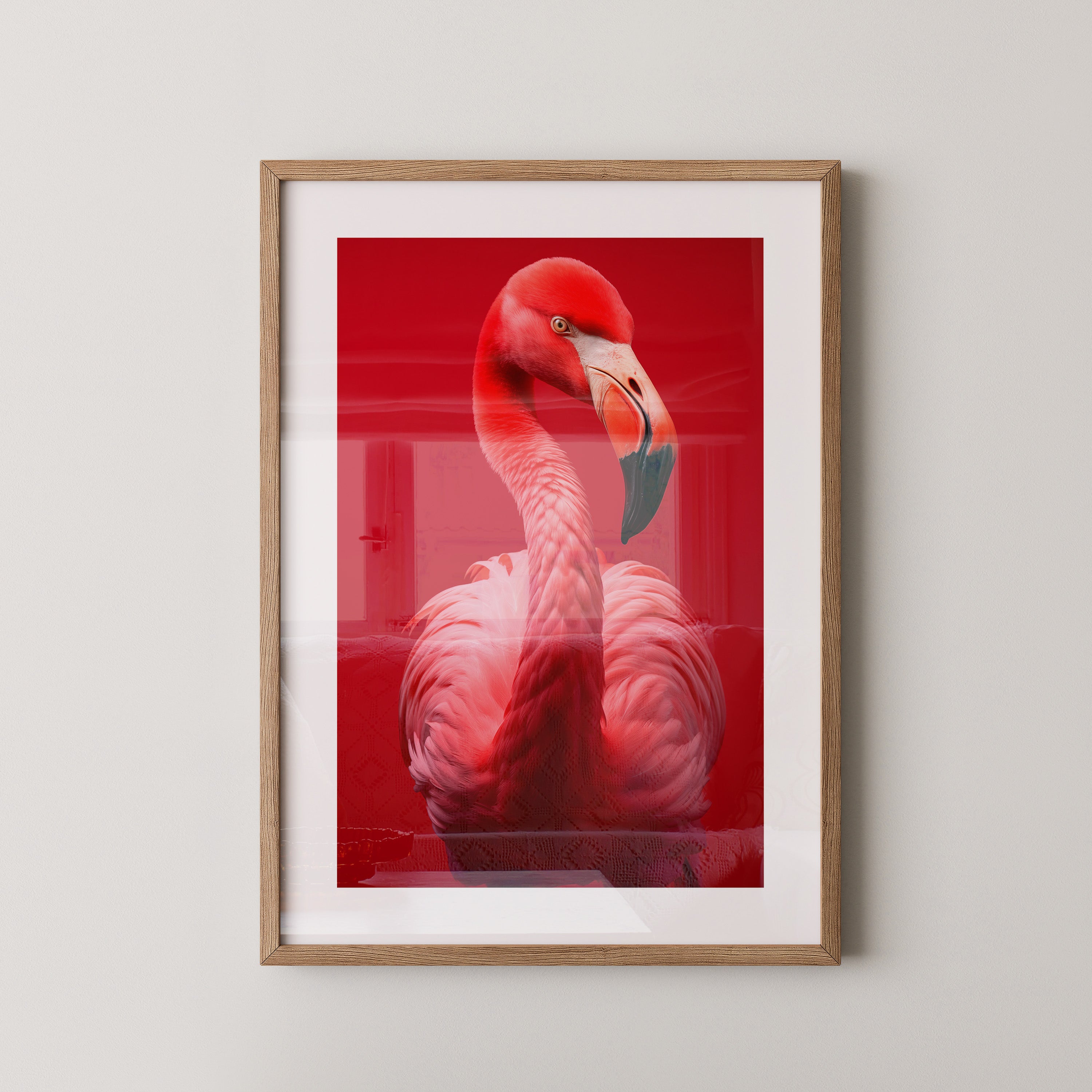 Flamingo Rot Portrait