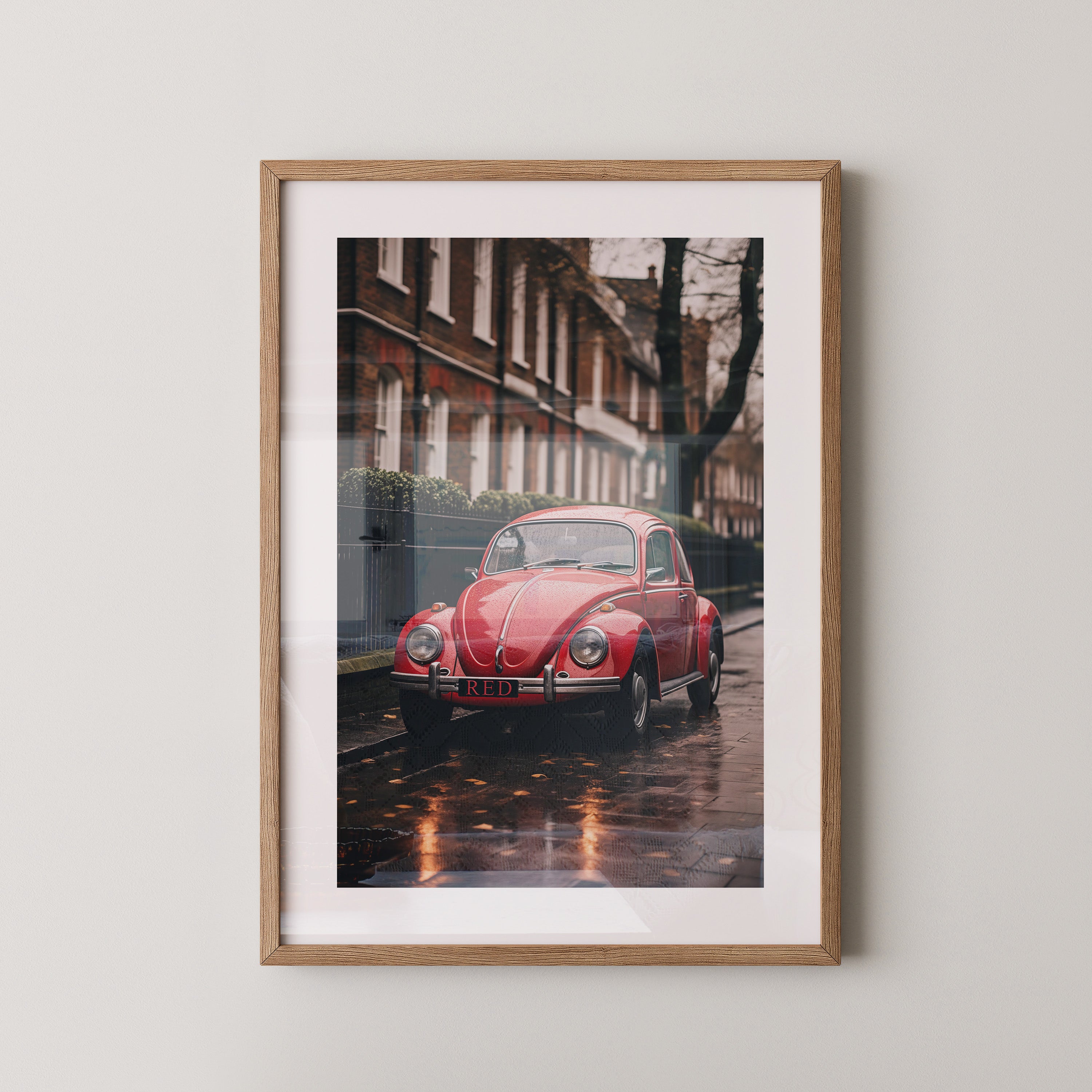 Roter Käfer regnerisch