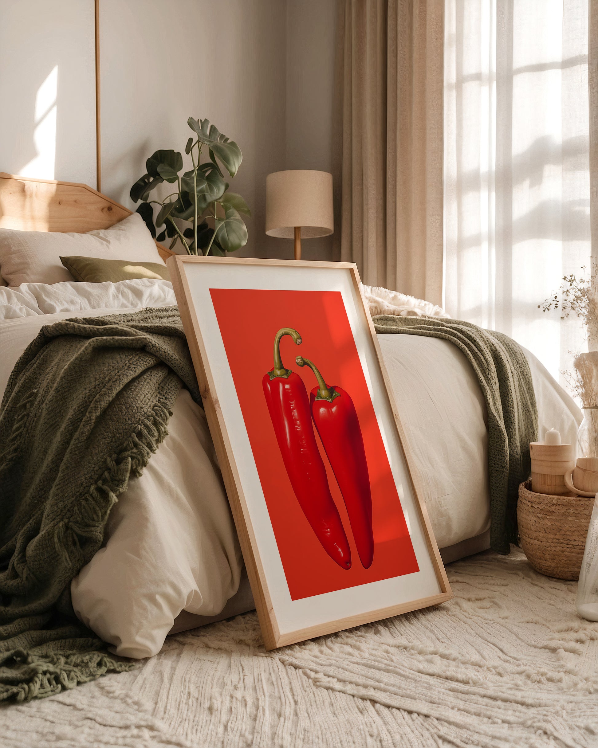 Rote Paprika Minimalismus