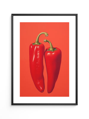 Rote Paprika Minimalismus