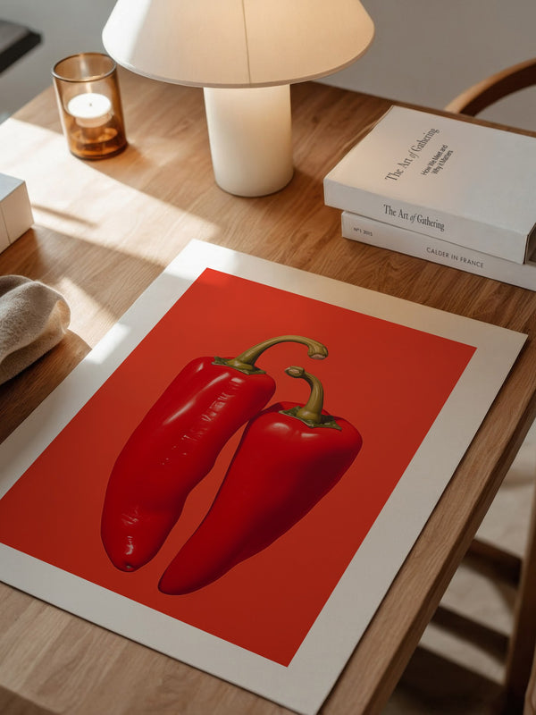 Rote Paprika Minimalismus