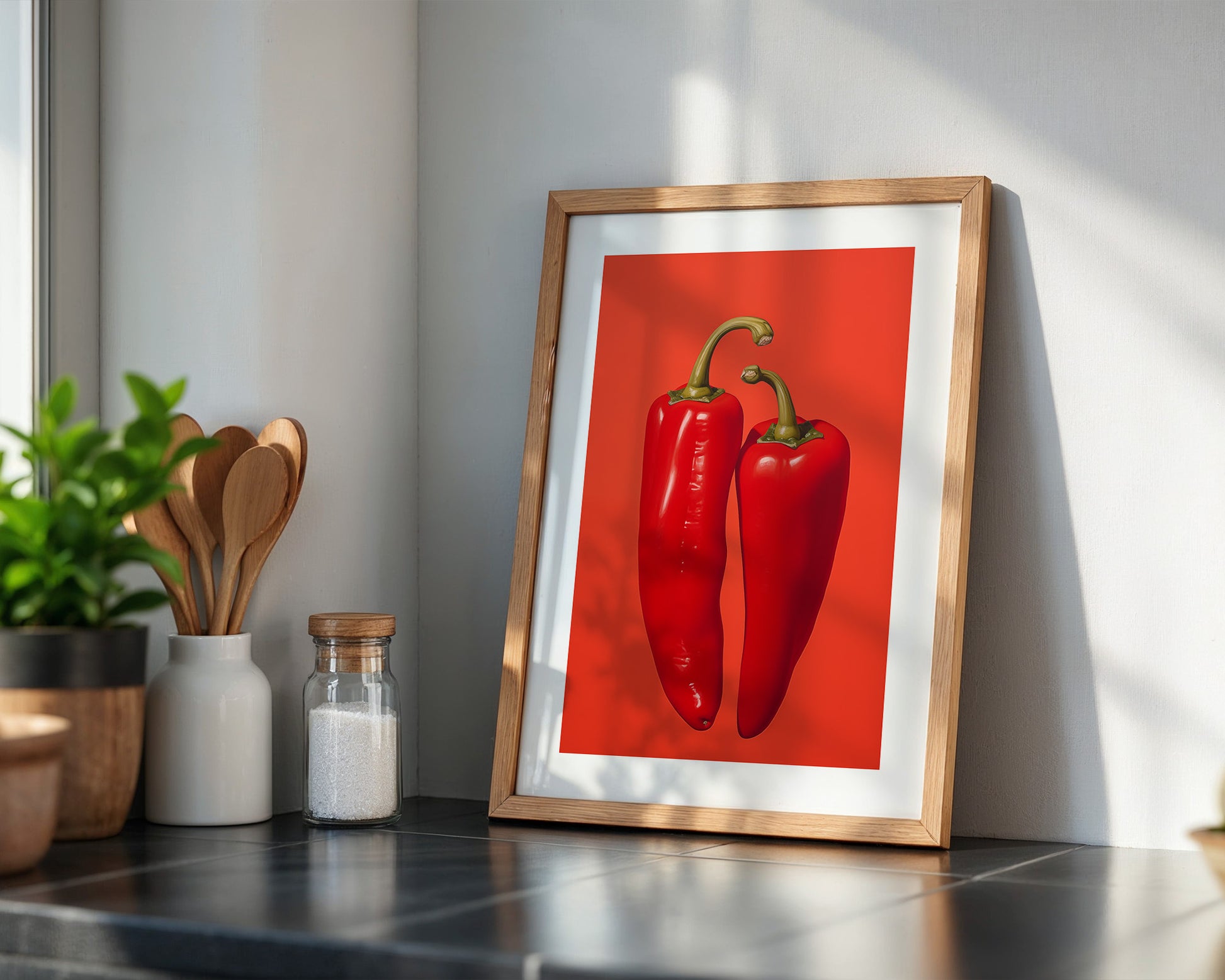Rote Paprika Minimalismus