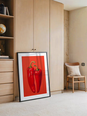 Rote Paprika Minimalismus