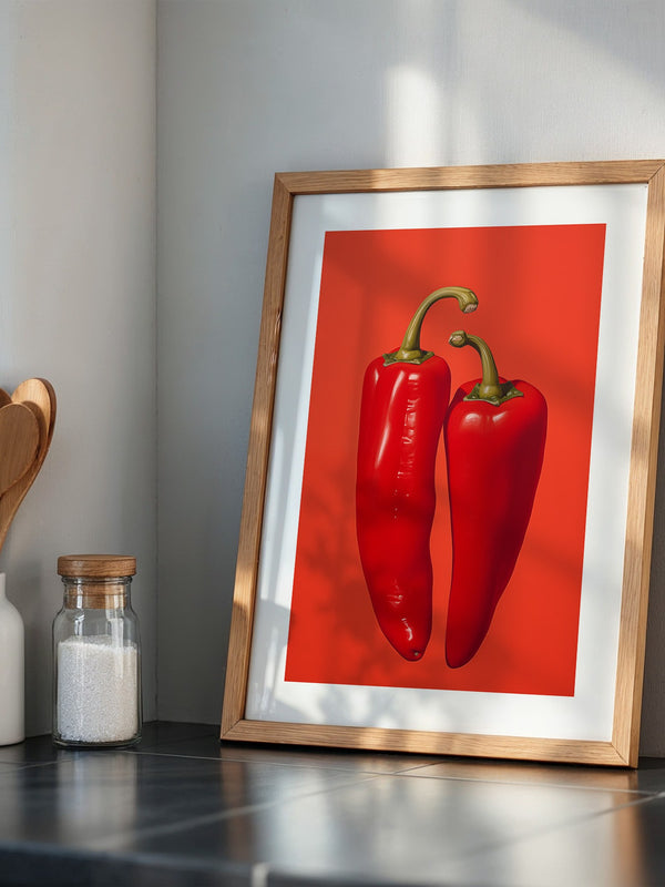 Rote Paprika Minimalismus