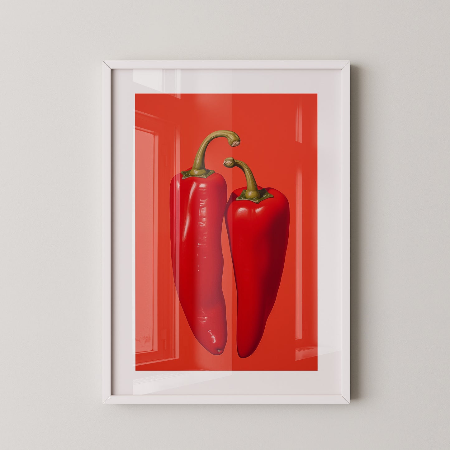 Rote Paprika Minimalismus