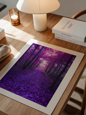 Waldweg lila Farbenspiel