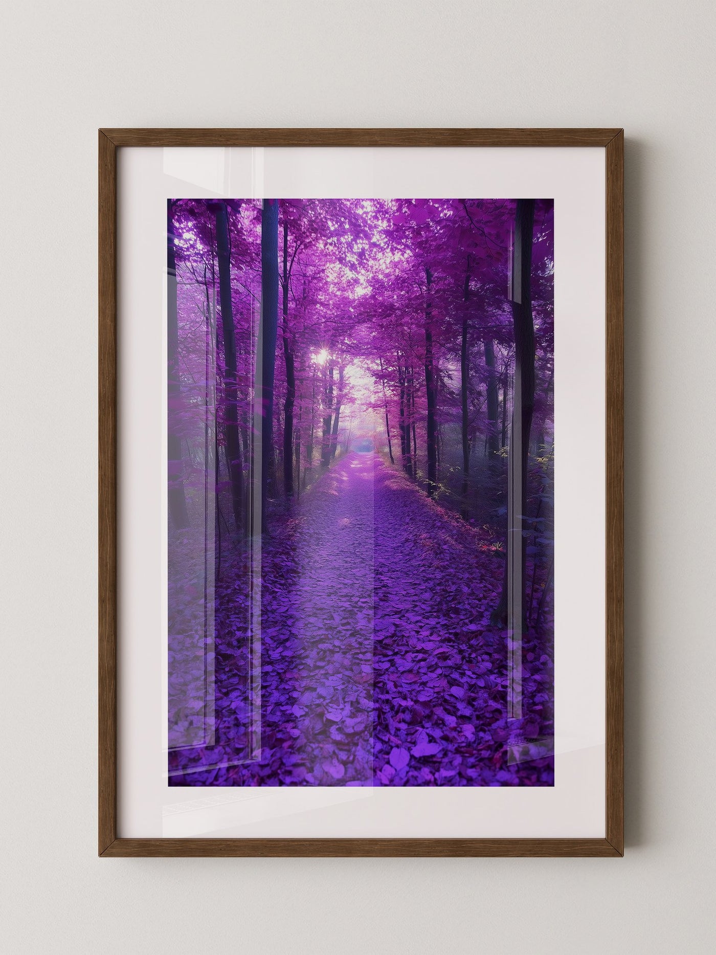 Waldweg lila Farbenspiel