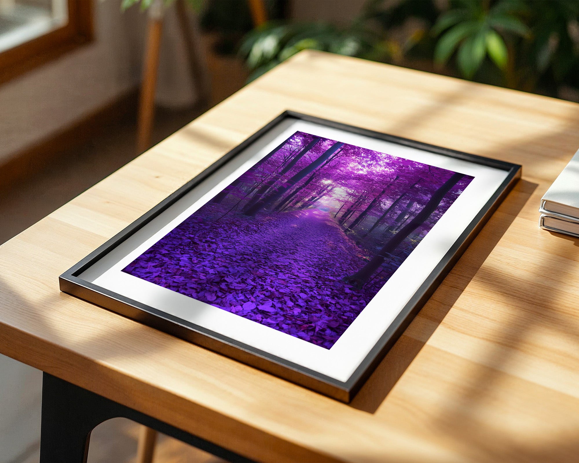 Waldweg lila Farbenspiel