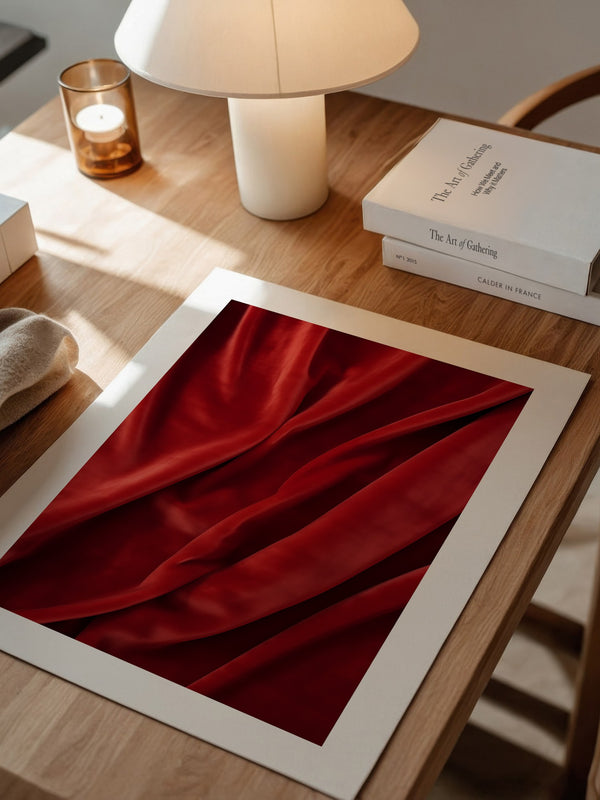 Rote Samttextur Wellenform