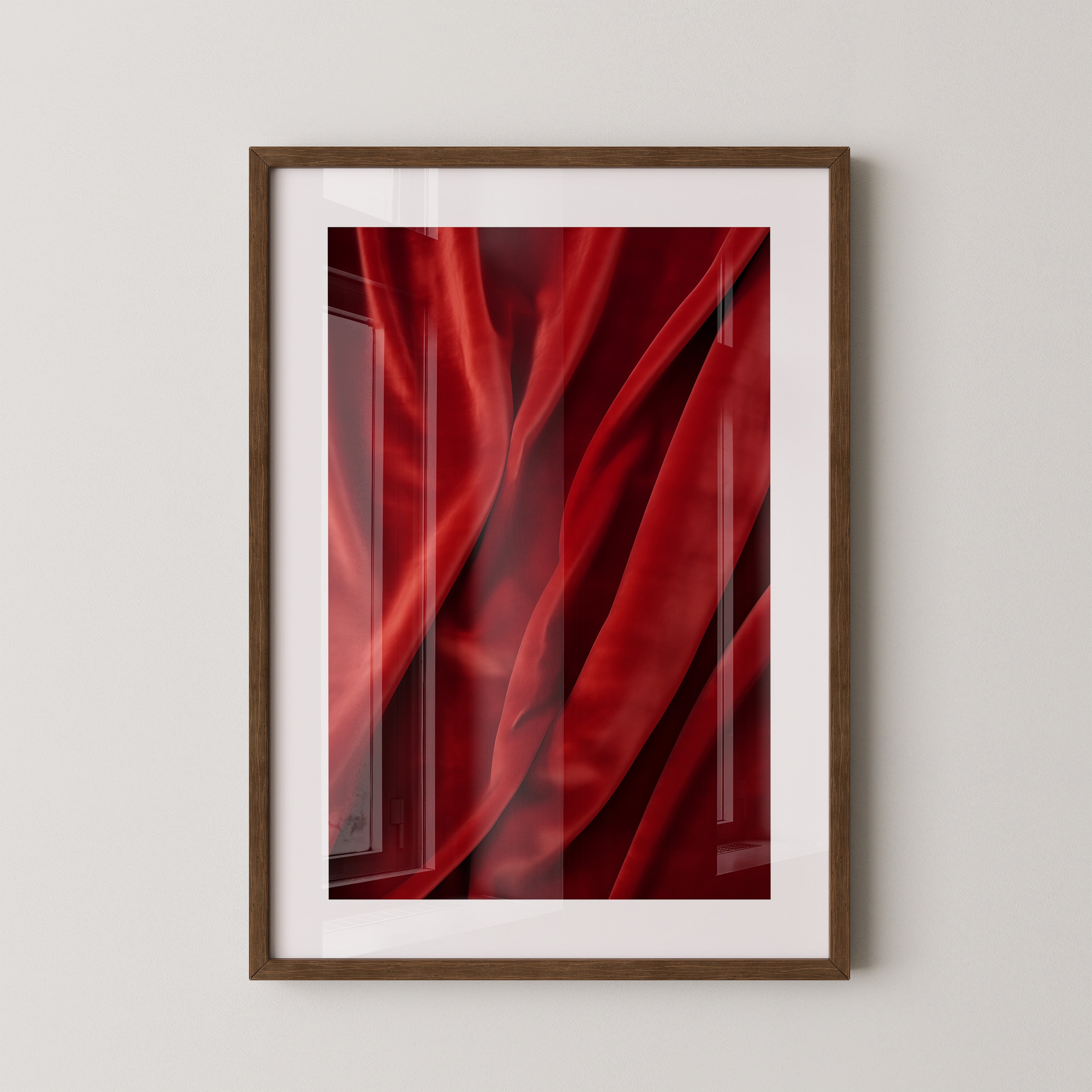 Rote Samttextur Wellenform