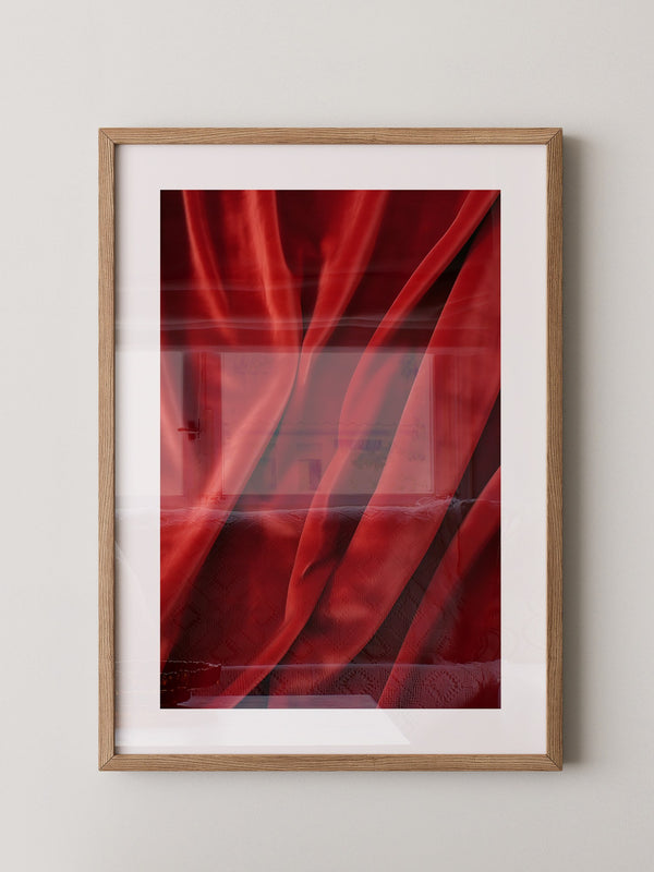 Rote Samttextur Wellenform