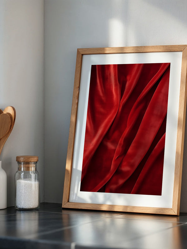 Rote Samttextur Wellenform