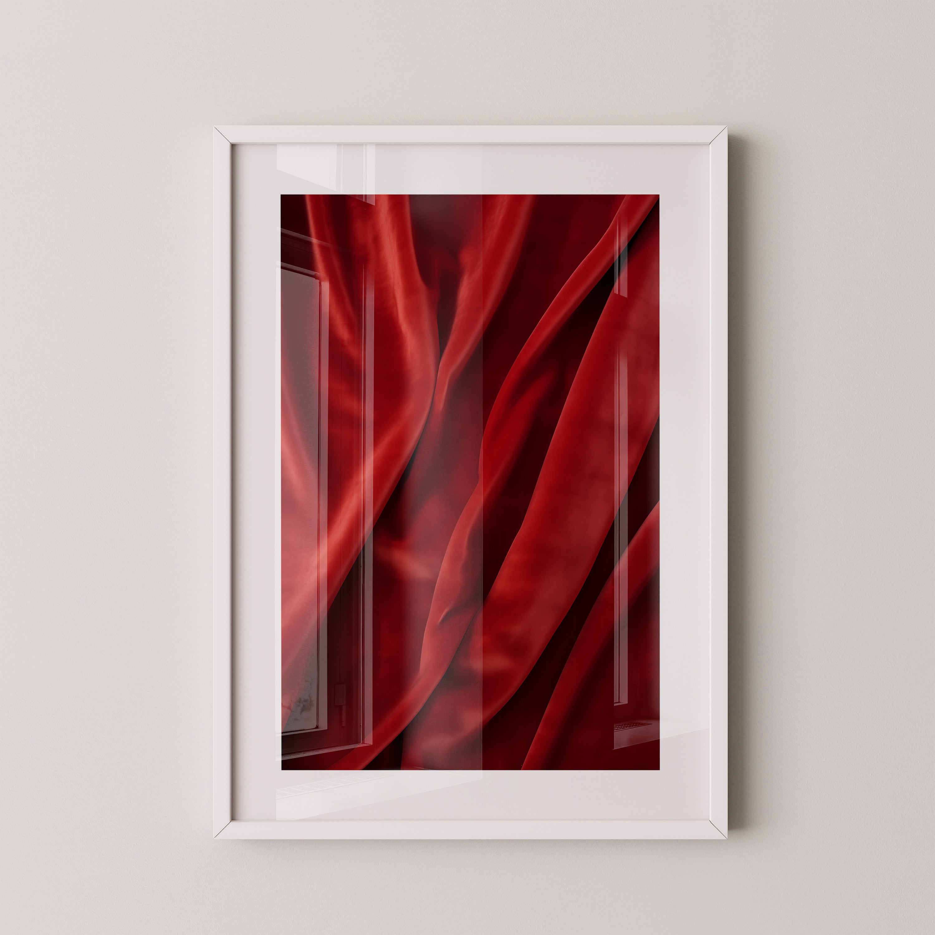 Rote Samttextur Wellenform