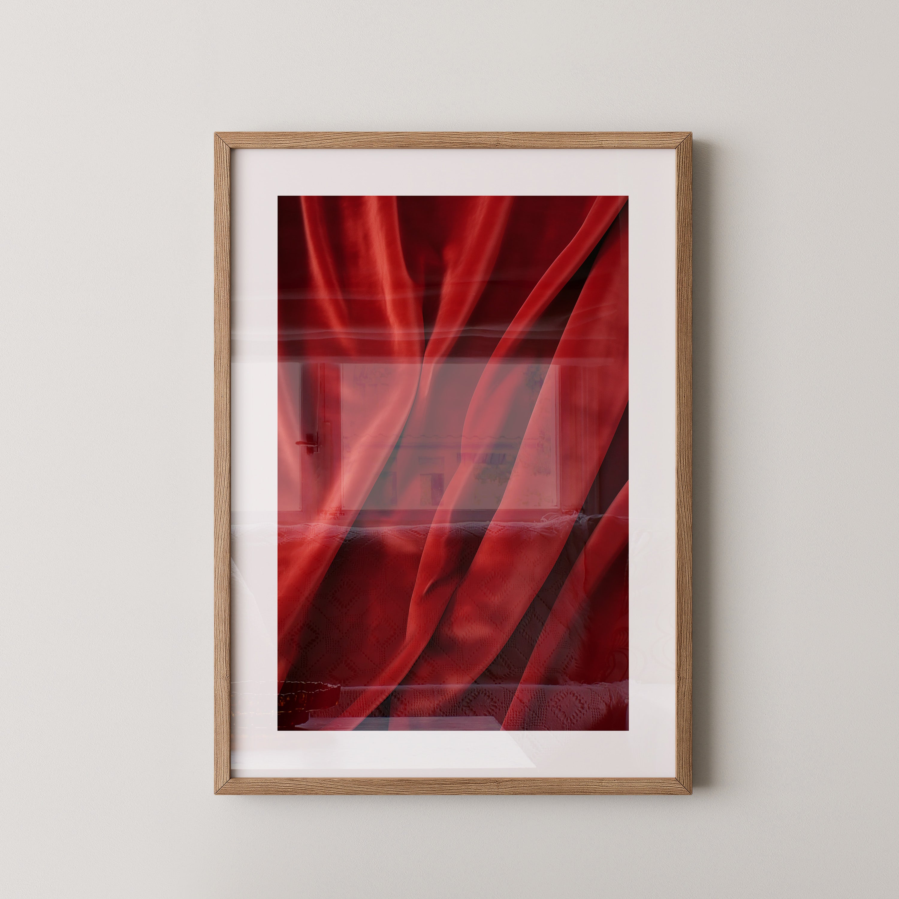 Rote Samttextur Wellenform