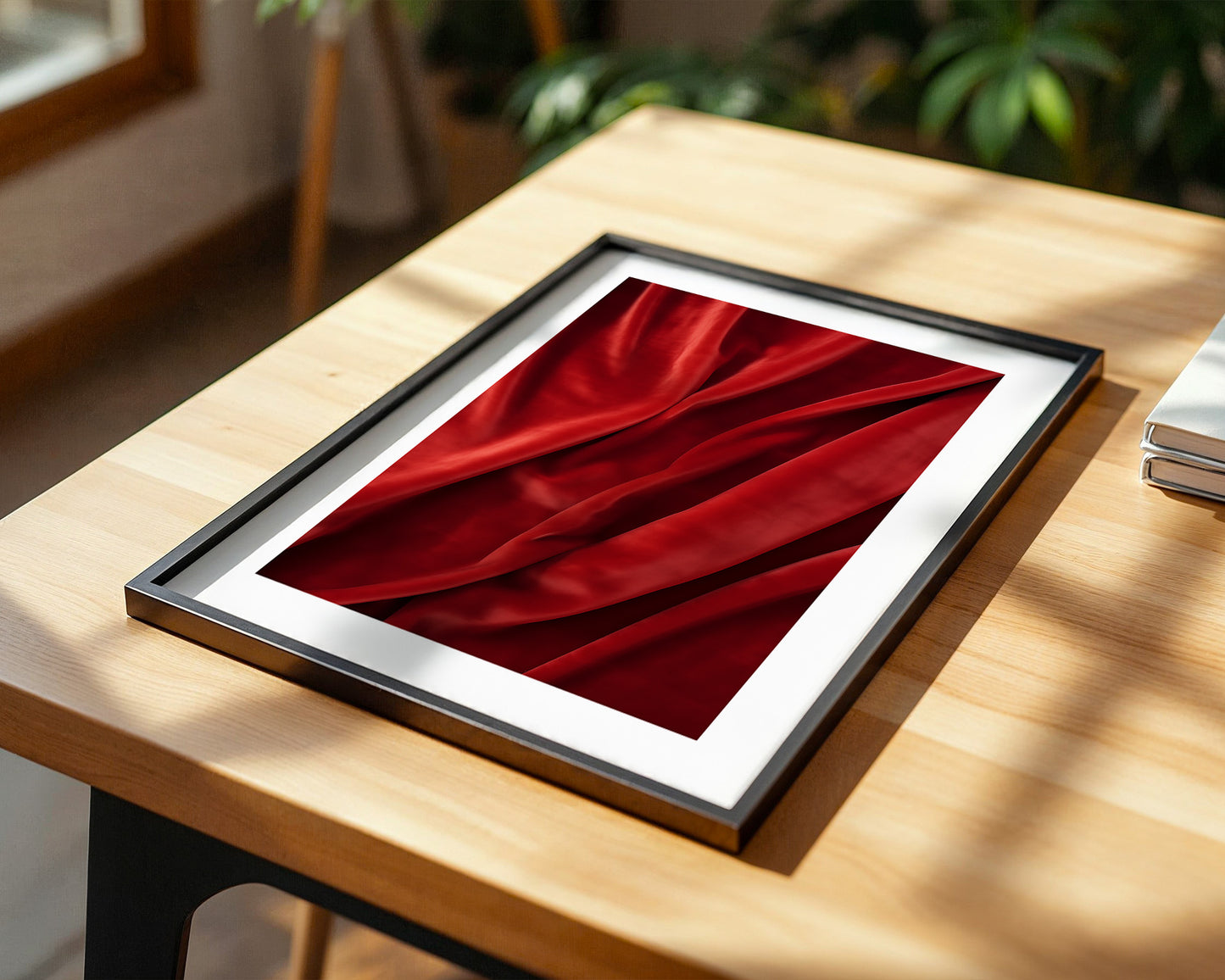 Rote Samttextur Wellenform