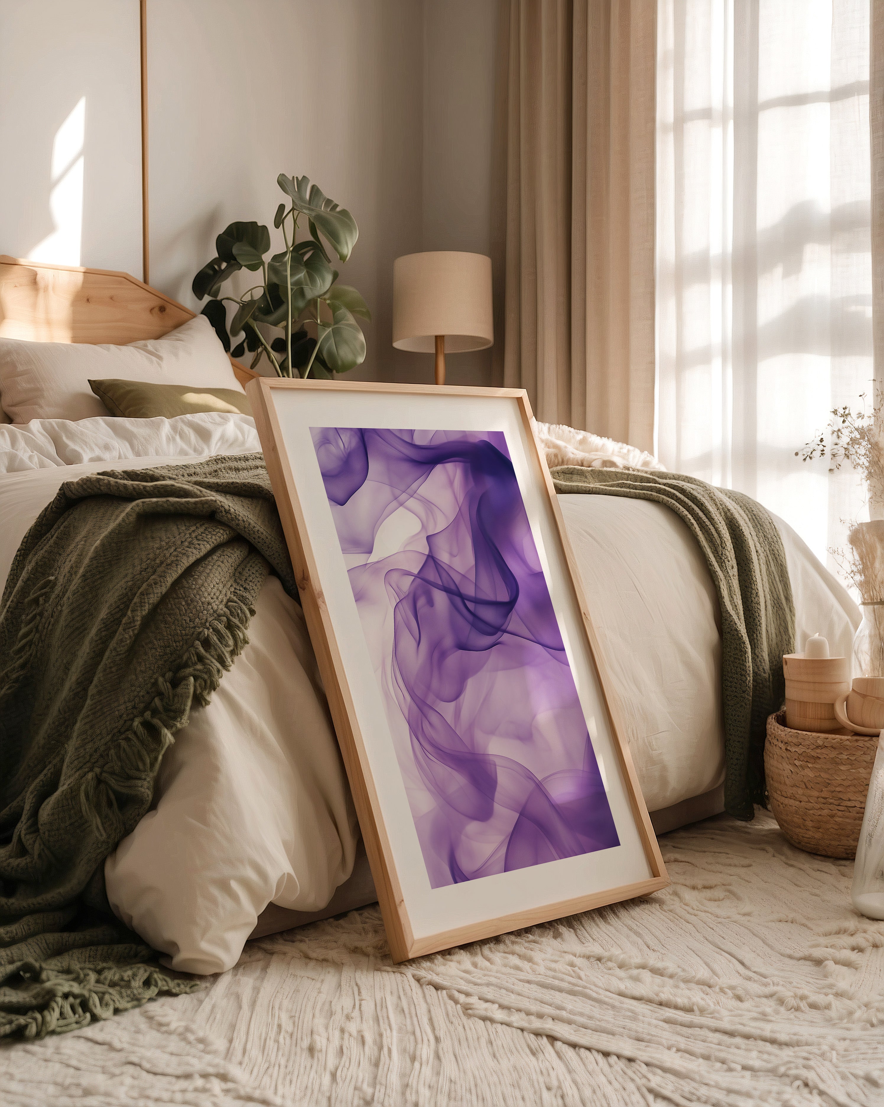 Lila Seide fließend