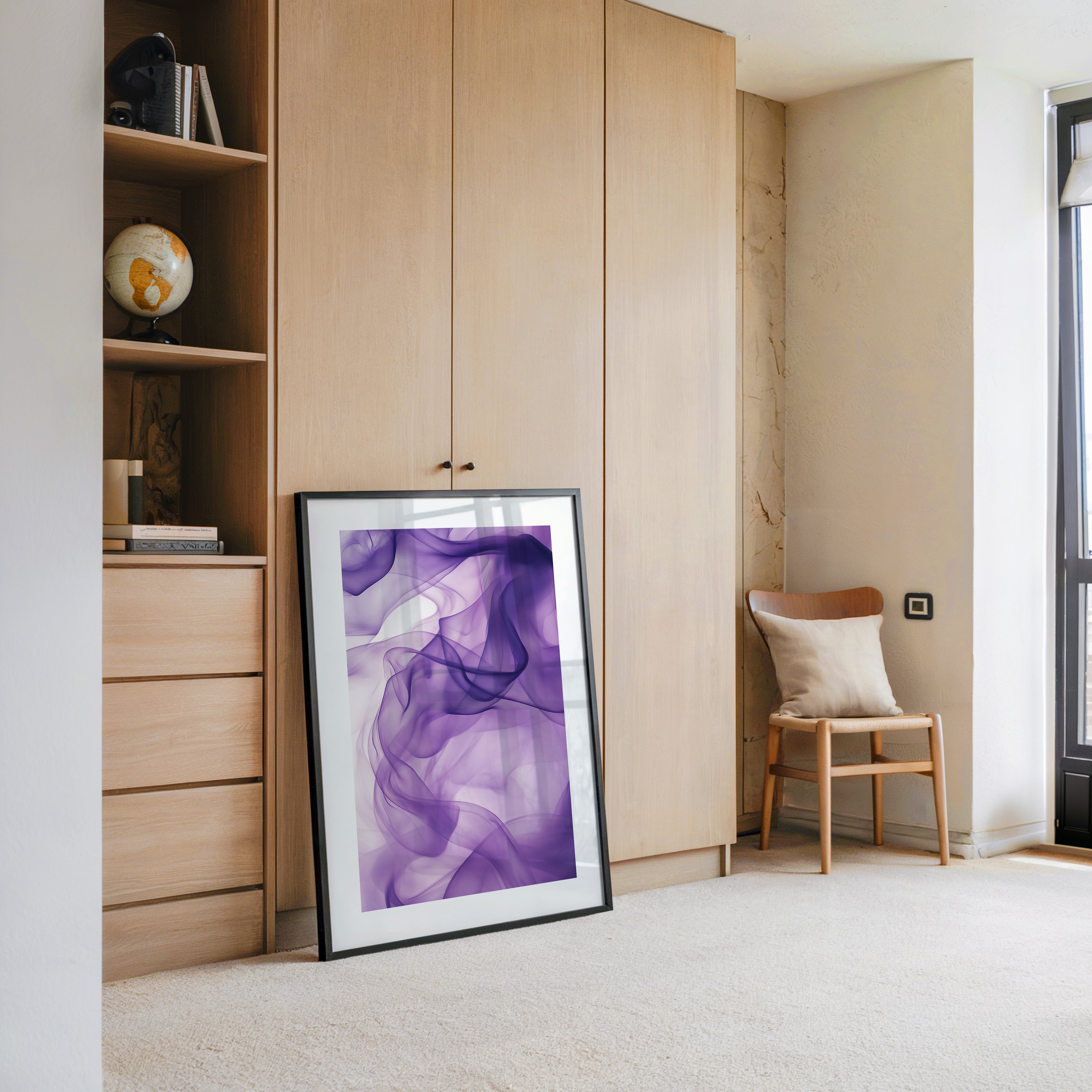 Lila Seide fließend