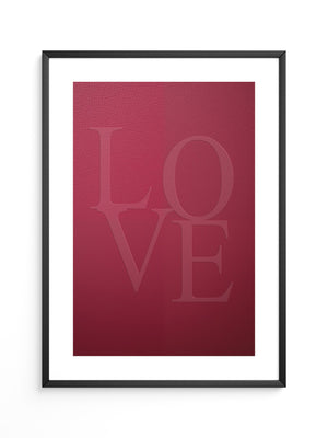 LOVE Prägung Rot