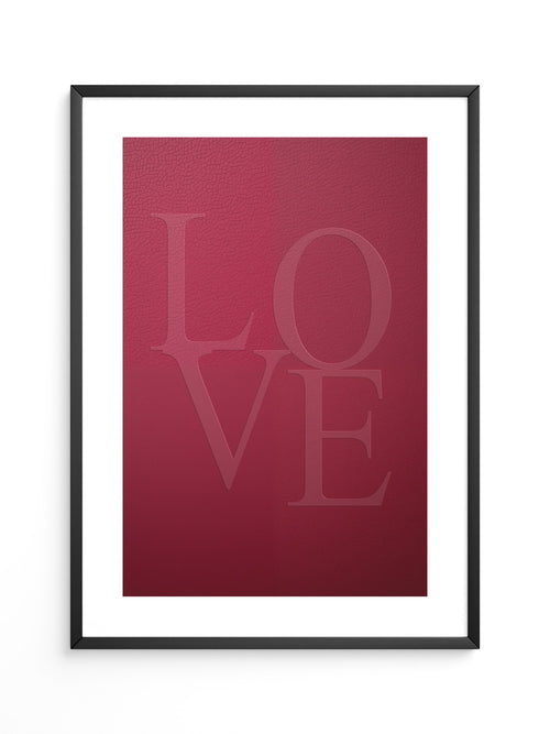 LOVE Prägung Rot