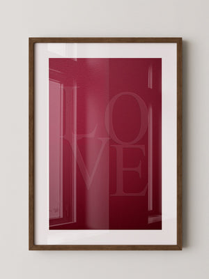 LOVE Prägung Rot