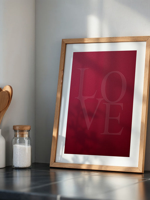 LOVE Prägung Rot