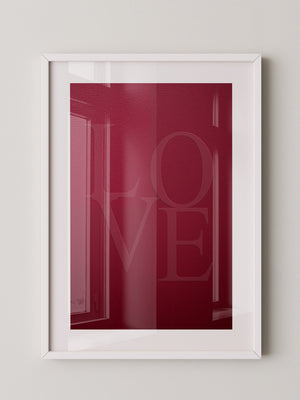 LOVE Prägung Rot
